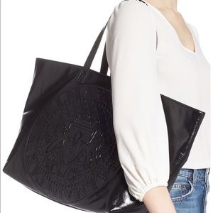 Balmain Extra Large Embossed Coin Leather Tote